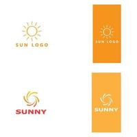 zonsondergang strand logo symbool vector illustratie ontwerpsjabloon.