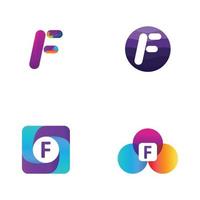 f letter logo, eenvoudig, abstract, creatief en minimalistisch. vector