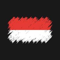 Indonesische vlag borstel. nationale vlag vector