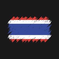 Thailand vlag borstel. nationale vlag vector