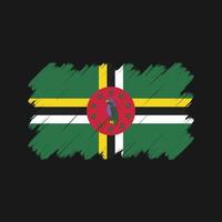 Dominica vlag penseelstreken. nationale vlag vector