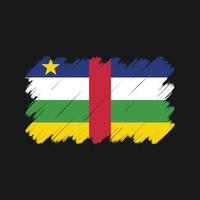 Centraal-Afrikaanse vlag penseelstreken. nationale vlag vector