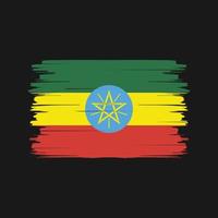 Ethiopië vlag borstel vector. nationale vlag vector