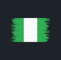 Nigeria vlag borstel vector. nationale vlag vector