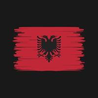 Albanië vlag borstel vector. nationale vlag vector