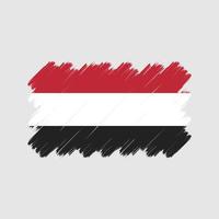 Jemen vlag penseelstreken. nationale vlag vector