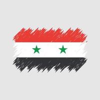syrië vlag borstel. nationale vlag vector
