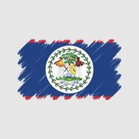 belize vlag penseelstreken. nationale vlag vector