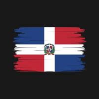 Dominicaanse Republiek vlag borstel vector. nationale vlag vector