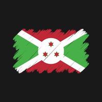 Burundese vlag penseelstreken. nationale vlag vector