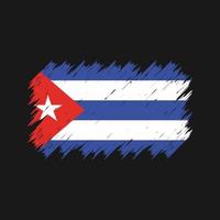 Cuba vlag borstel. nationale vlag vector