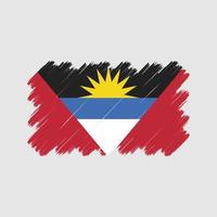 antigua en barbuda vlag penseelstreken. nationale vlag vector