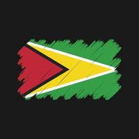 Guyana vlag penseelstreken. nationale vlag vector