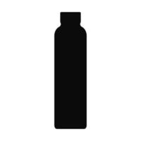 fles plastic pictogram zwarte kleur vector