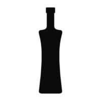 fles wijnstok vector pictogram zwarte kleur