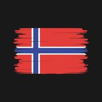 Noorwegen vlag borstel vector. nationale vlag vector