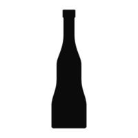 vector fles pictogram silhouet zwarte kleur