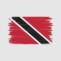trinidad en tobago vlag borstel vector. nationale vlag vector