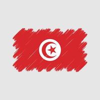 tunesië vlag penseelstreken. nationale vlag vector