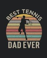 beste tennispapa ooit fijne vaderdag vintage tennis vector