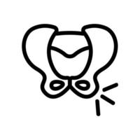 gekneusd bot pictogram vector. geïsoleerde contour symbool illustratie vector