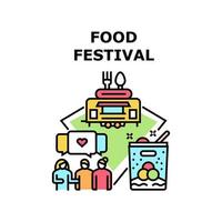 voedsel festival vector concept kleur illustratie