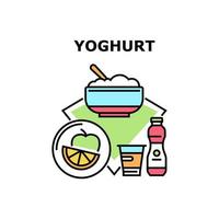 yoghurt iconen vector illustraties