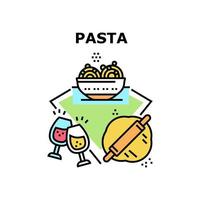 pasta smakelijk gerecht vector concept kleur illustratie
