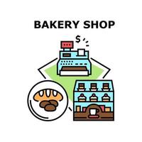 bakkerij winkel vector concept kleur illustratie