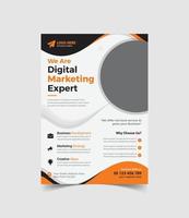 zakelijk digitaal marketingbureau flyer sjabloonontwerp vector