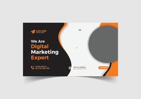 digitale marketingbureau banner en zakelijke marketing webbanner sjabloonontwerp vector