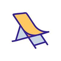 slappe stof chaise longue pictogram vector overzicht illustratie