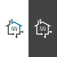 home tech logo vectorillustratie vector