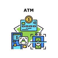 atm bankmachine concept kleur illustratie vector