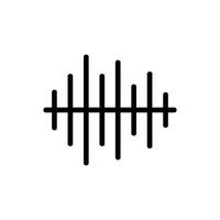 trillingen geluid pictogram vector. geïsoleerde contour symbool illustratie vector
