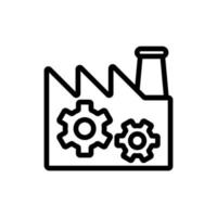 fabriek pictogram vector. geïsoleerde contour symbool illustratie vector