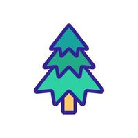 groenblijvende kerstboom pictogram vector. geïsoleerde contour symbool illustratie vector