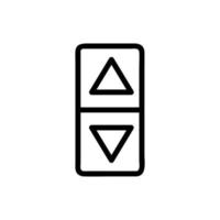 de liftknop is een pictogram vectorpictogram. geïsoleerde contour symbool illustratie vector