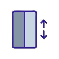 lift deur pictogram vector. geïsoleerde contour symbool illustratie vector