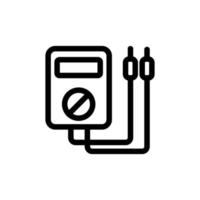 voltmeter pictogram vector. geïsoleerde contour symbool illustratie vector