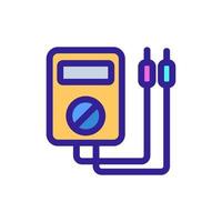 voltmeter pictogram vector. geïsoleerde contour symbool illustratie vector