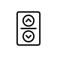 de liftknop is een pictogram vectorpictogram. geïsoleerde contour symbool illustratie vector