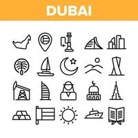 dubai collectie traditionele pictogrammen instellen vector