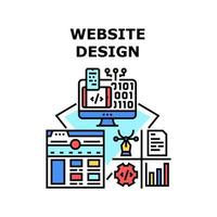 website ontwerp vector concept kleur illustratie