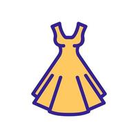 zomer jurk pictogram vector. geïsoleerde contour symbool illustratie vector