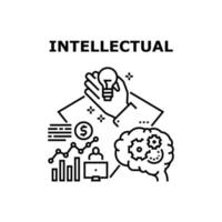 intellectuele vector concept zwarte illustratie