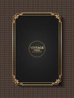 rechthoekig gouden frame decoratie vintage kalligrafie grens frame luxe elegant design vector