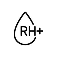 positieve rhesusfactor pictogram vector overzicht illustratie