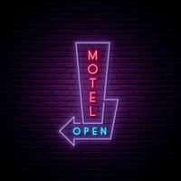 motel neon uithangbord. vector