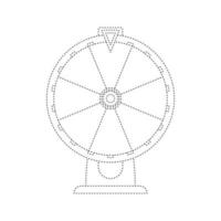 werkblad voor het traceren van fortuinwielen voor kinderen vector